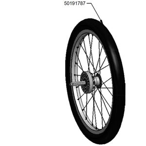 Thule 18 inch wheel assembly with tyre for Chinook 1 or 2