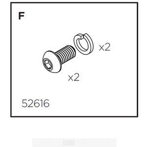 Thule Pack'n Pedal Hook fixing bolts with washers