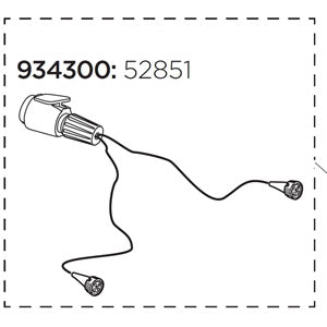 Thule 52851 Lamp cable 13 pin EF XT UK