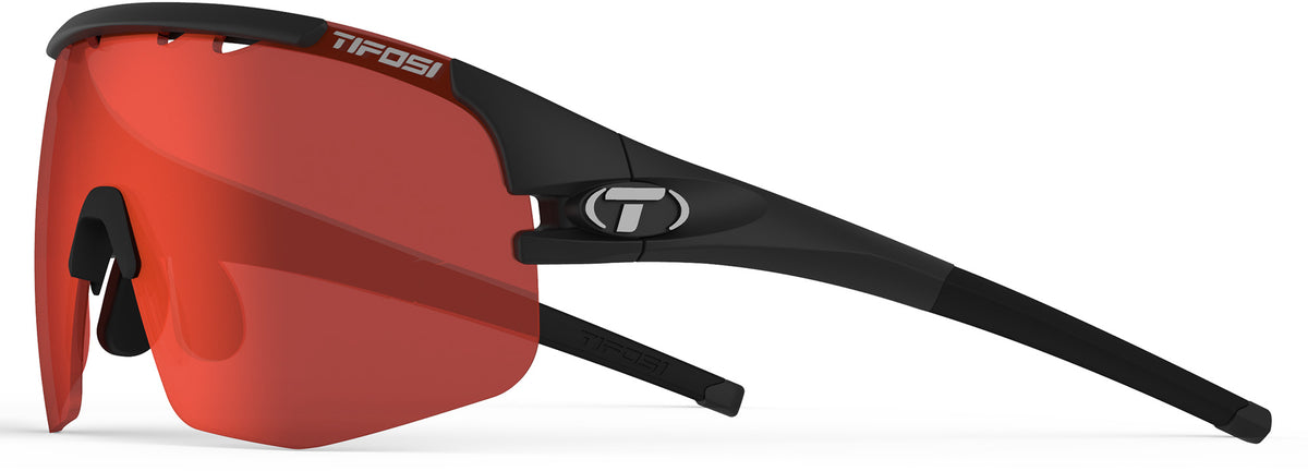 Tifosi Sledge Lite Interchangeable Lens Sunglasses 2021: Matte Black/red