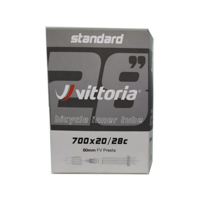 Vittoria Standard Inner Tube: Black 700x20-28c Pv 80mm
